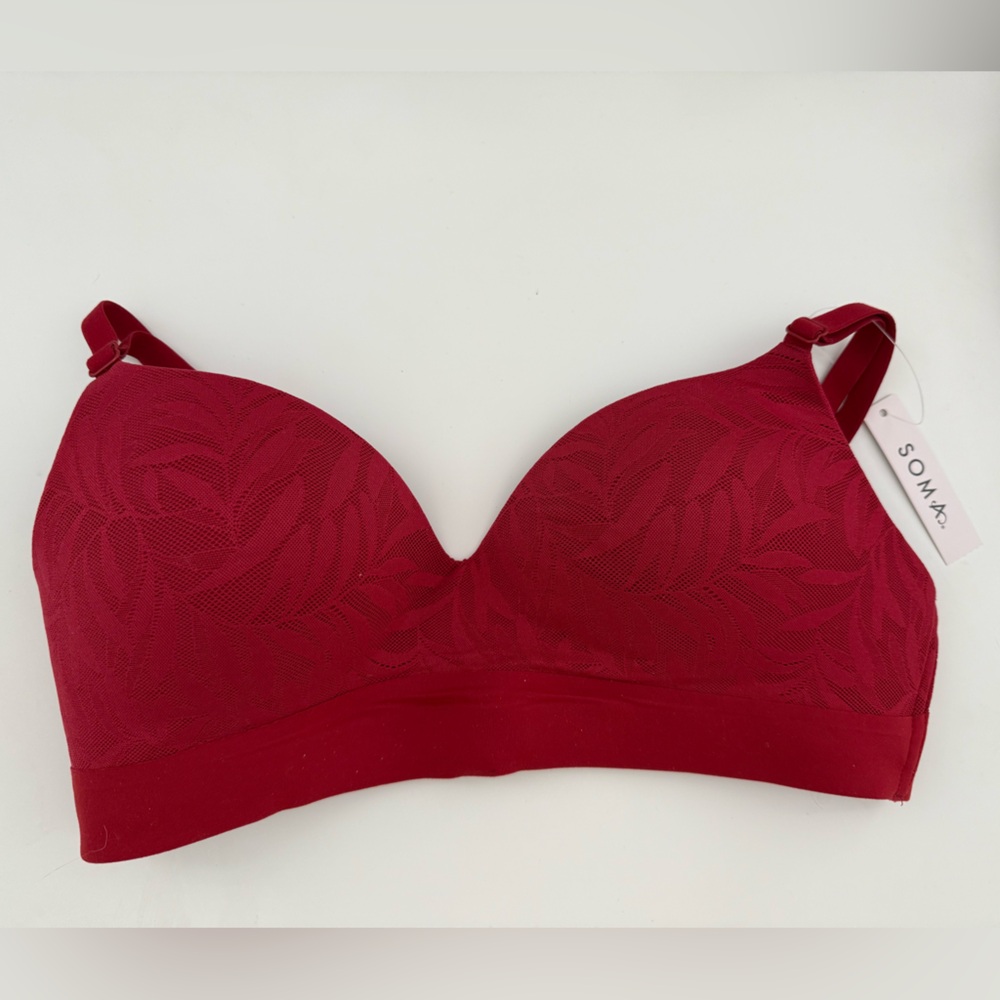 Soma Women's Deep Red Bra